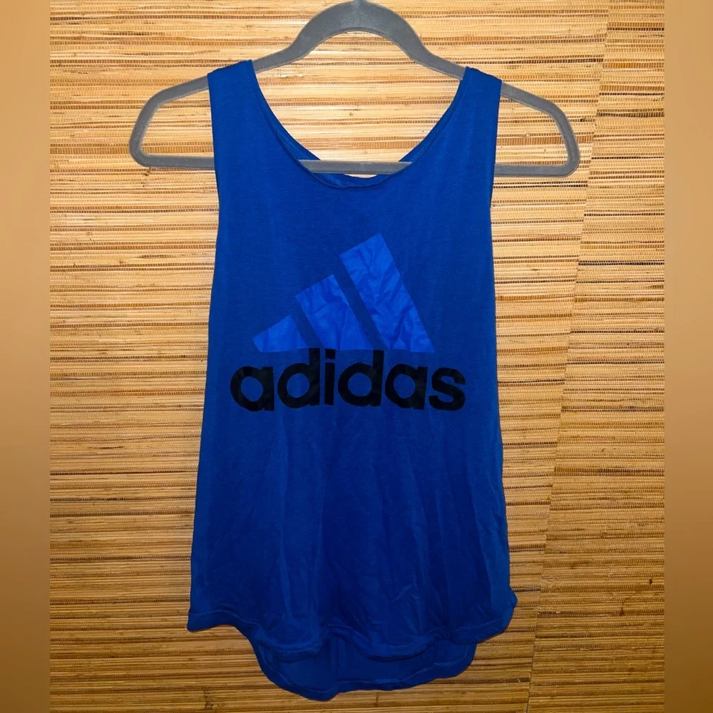 Blue Adidas Razorback Tank Top - Picture 4 of 8